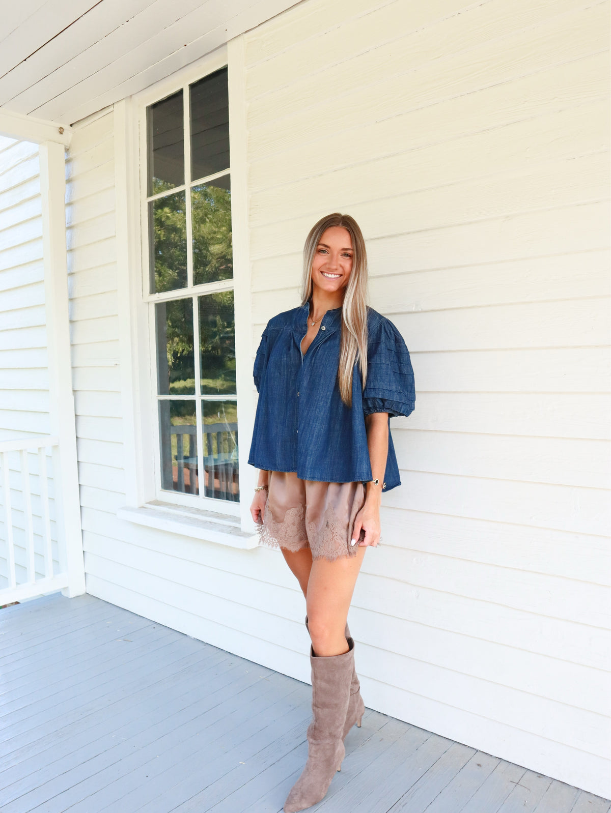 Merritt Denim Top