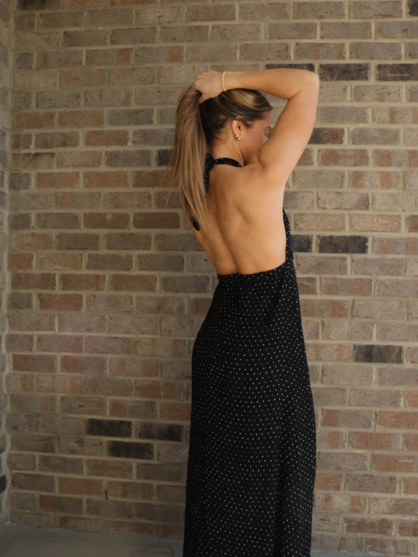 Midnight Polka Dot Dress