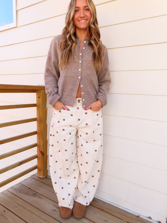 Dotted Barrel Pant