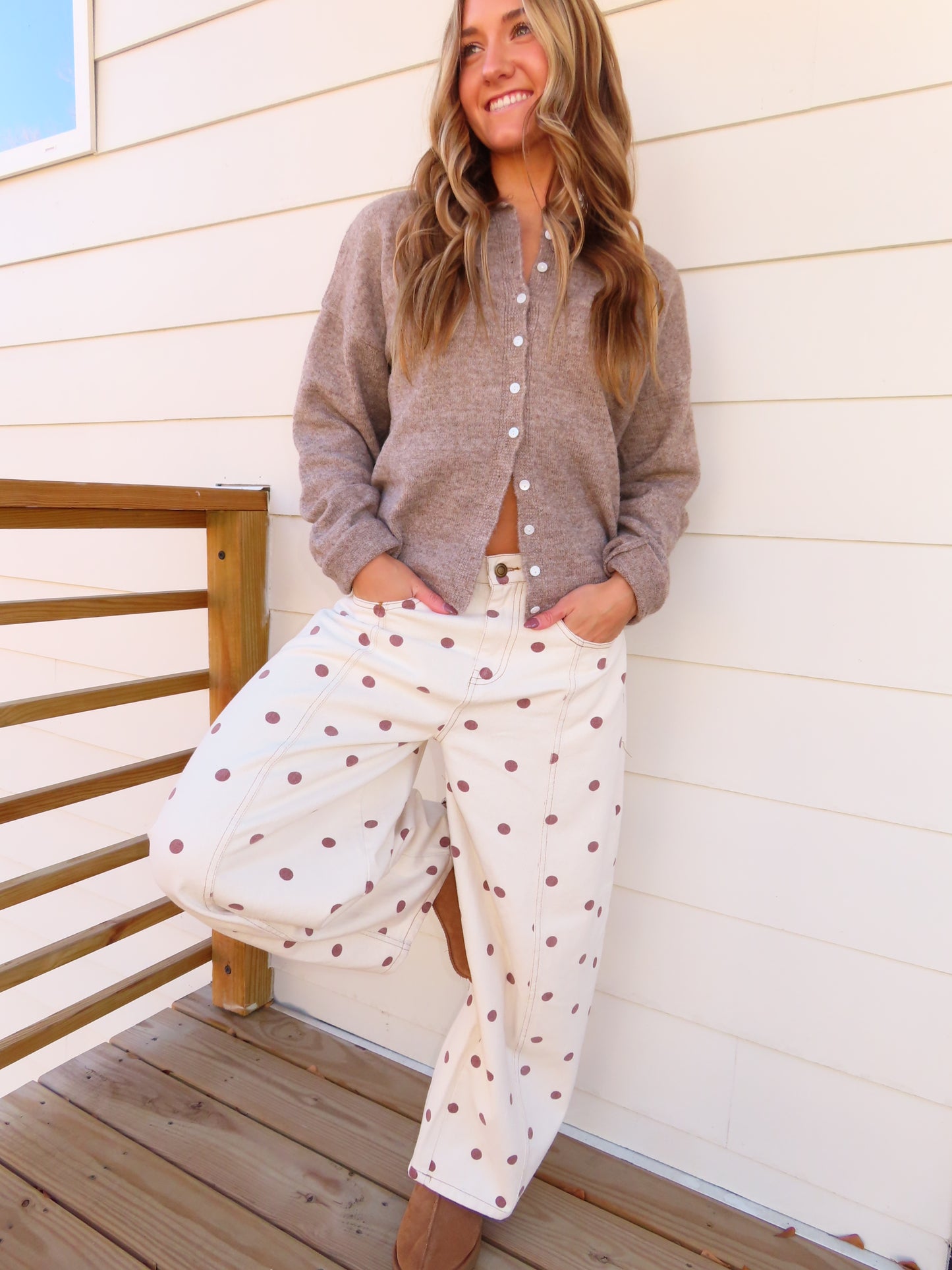 Dotted Barrel Pant