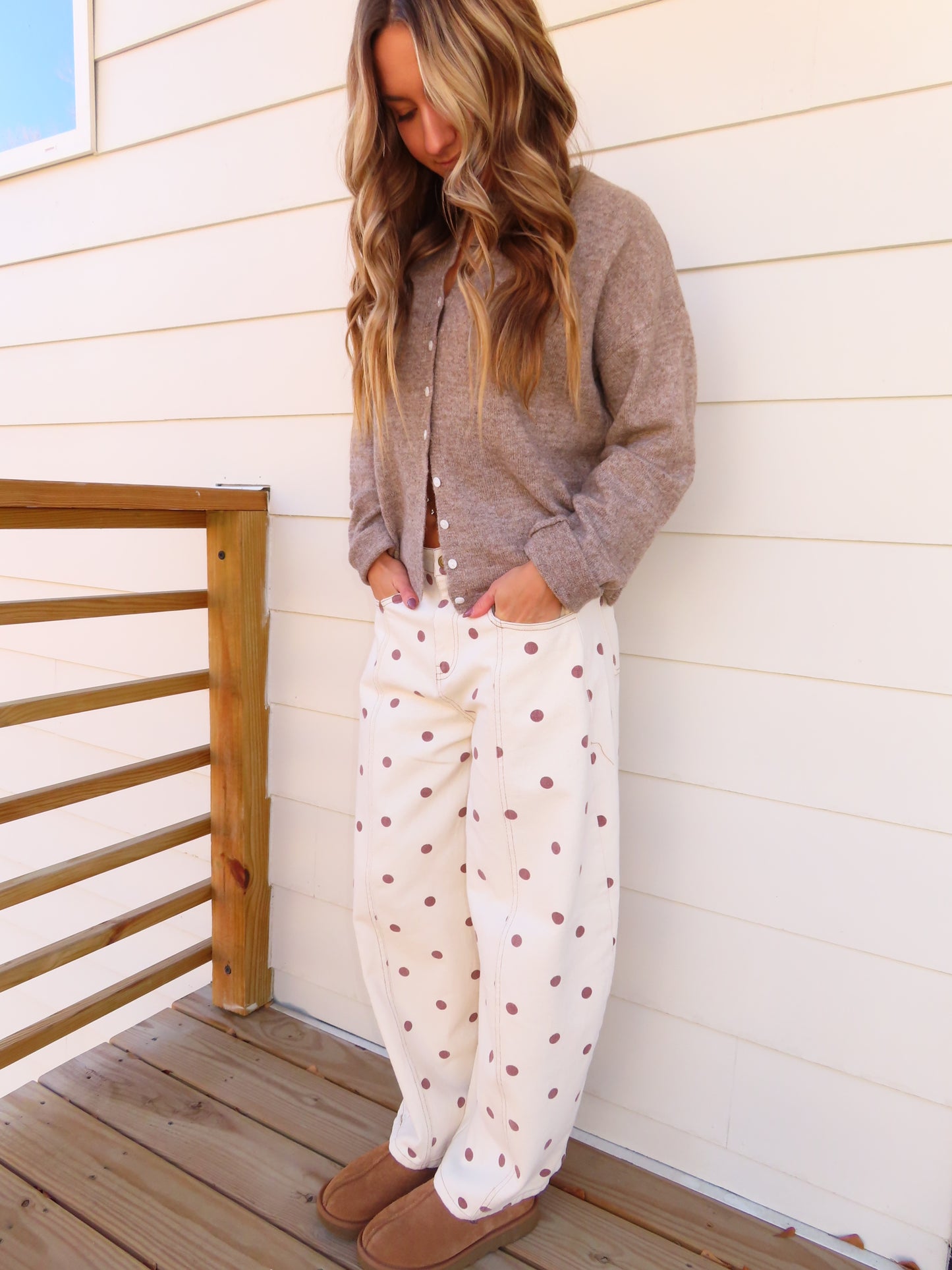 Dotted Barrel Pant