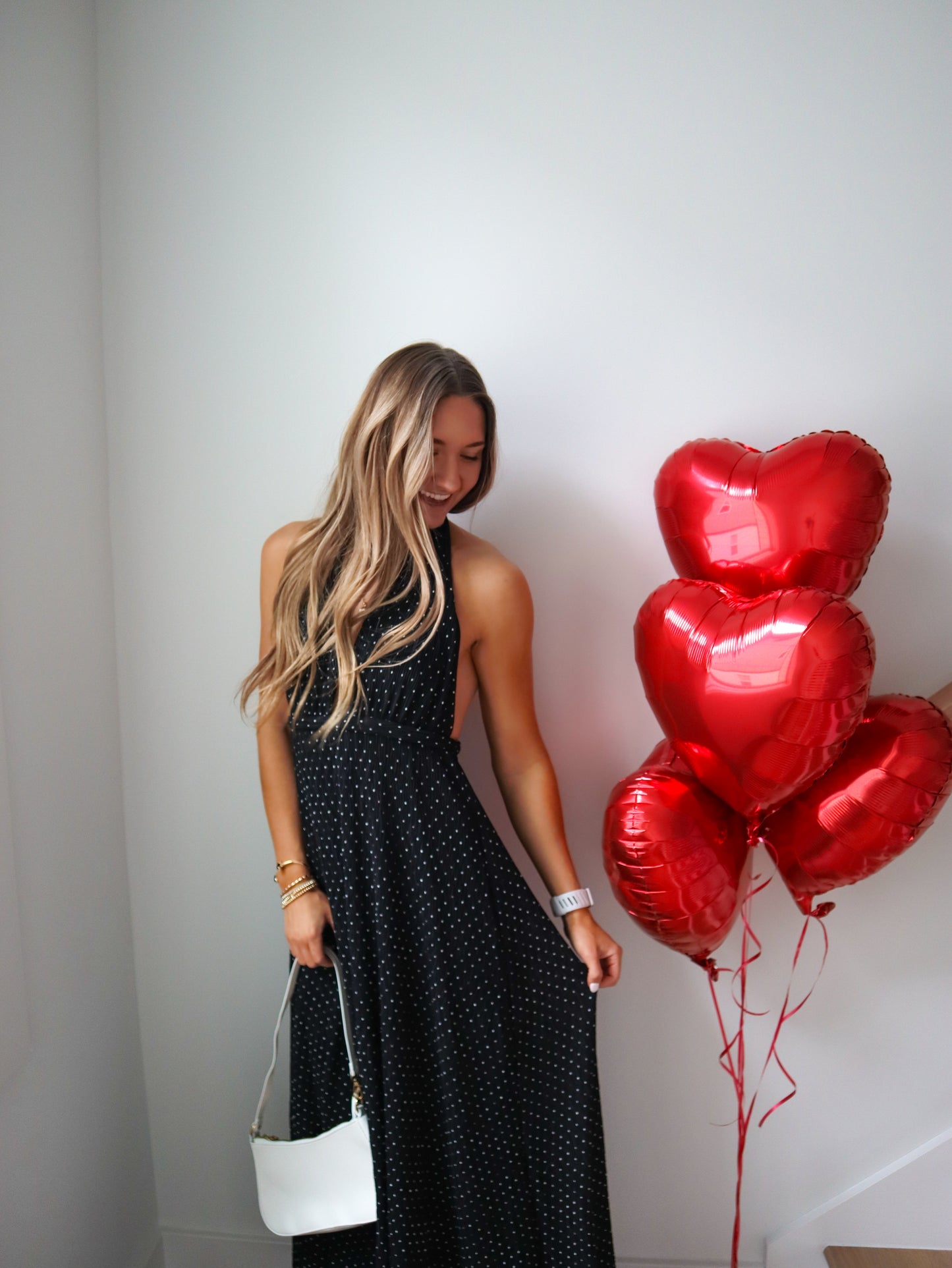 Midnight Polka Dot Dress