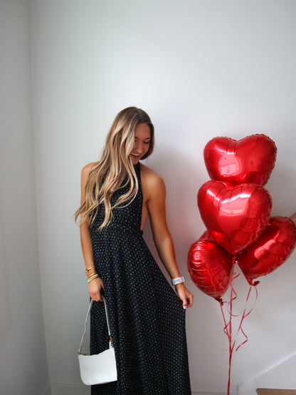 Midnight Polka Dot Dress