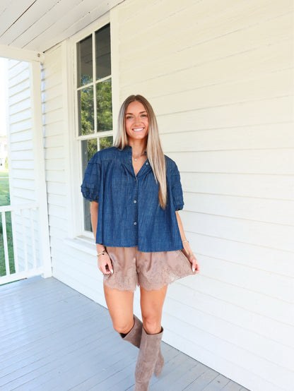 Merritt Denim Top