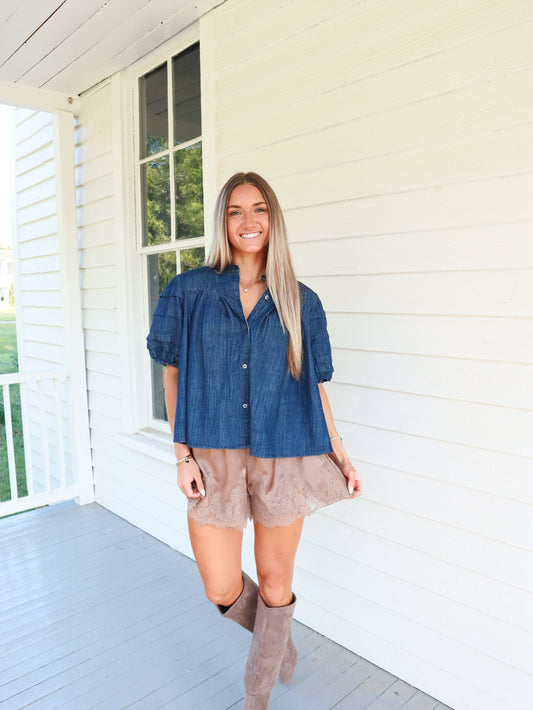 Merritt Denim Top