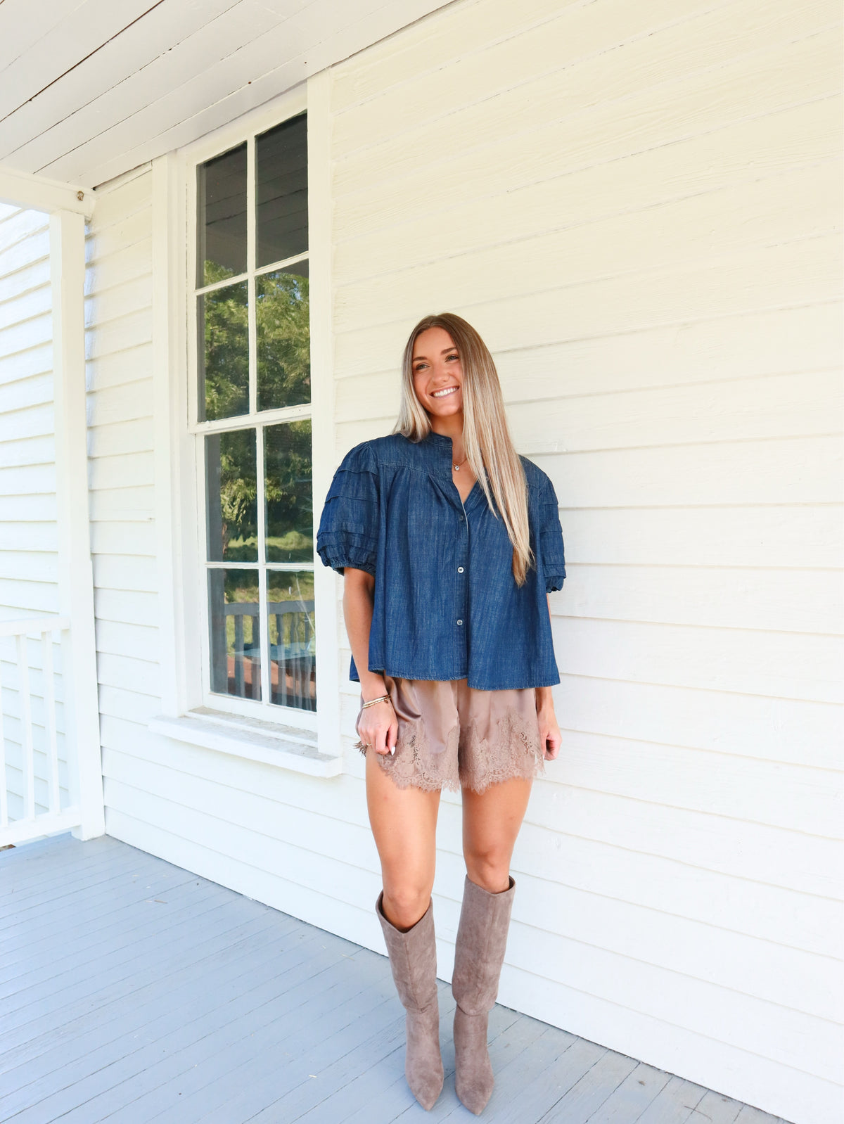Merritt Denim Top