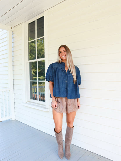 Merritt Denim Top