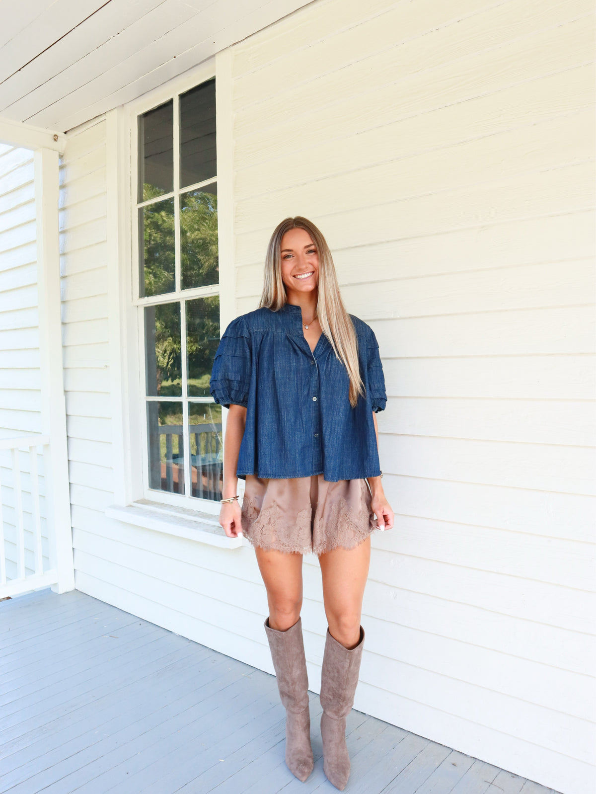 Merritt Denim Top