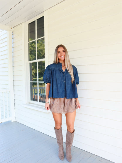 Merritt Denim Top