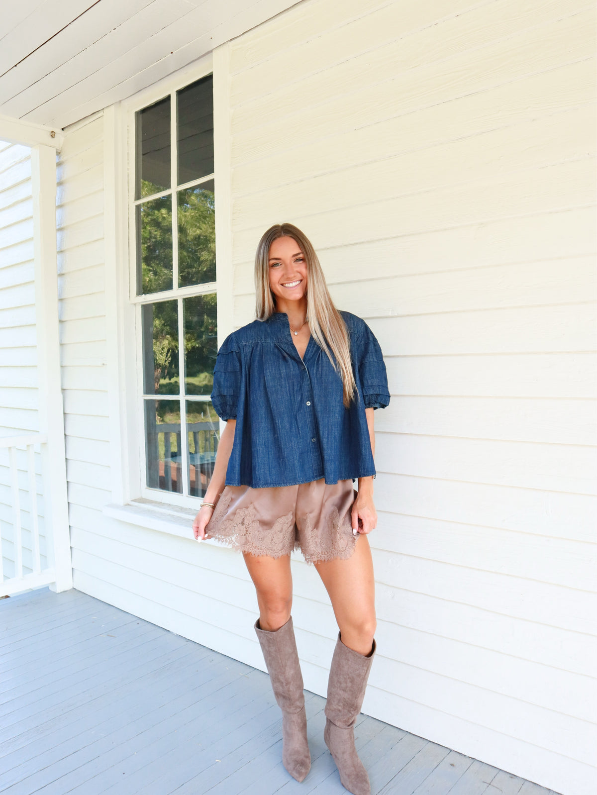 Merritt Denim Top