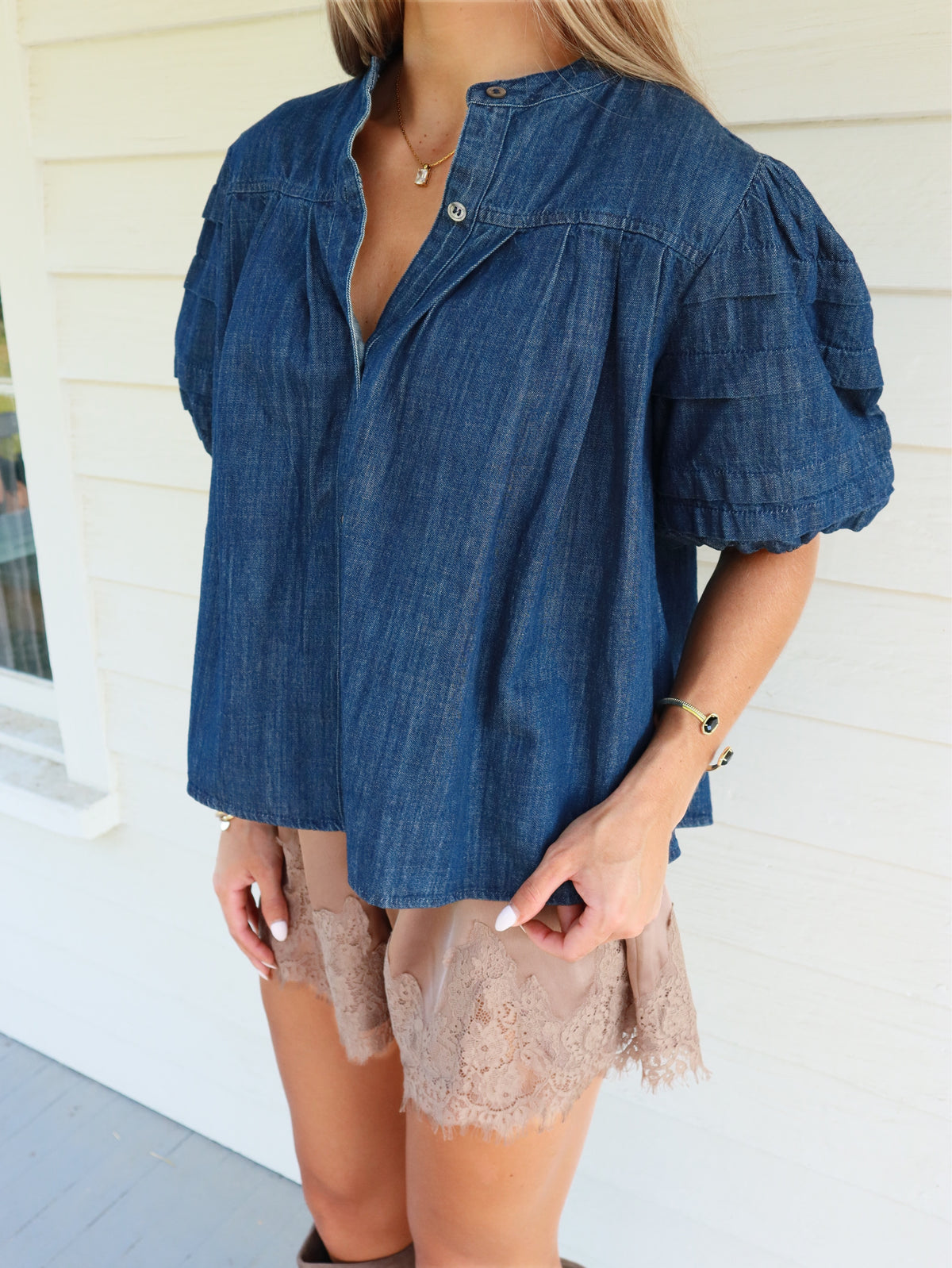 Merritt Denim Top