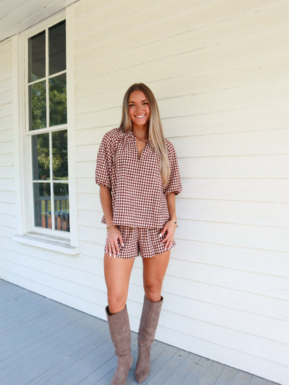 Applewood Gingham Top