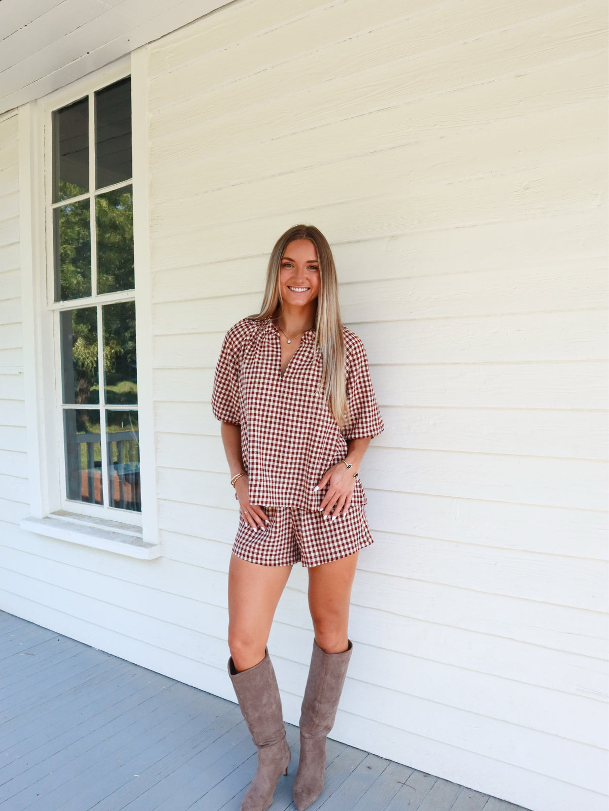 Applewood Gingham Top