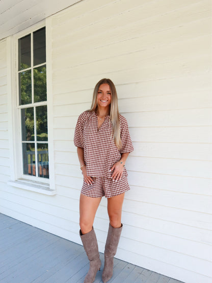 Applewood Gingham Top