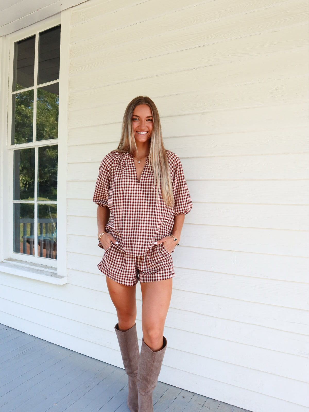 Applewood Gingham Top