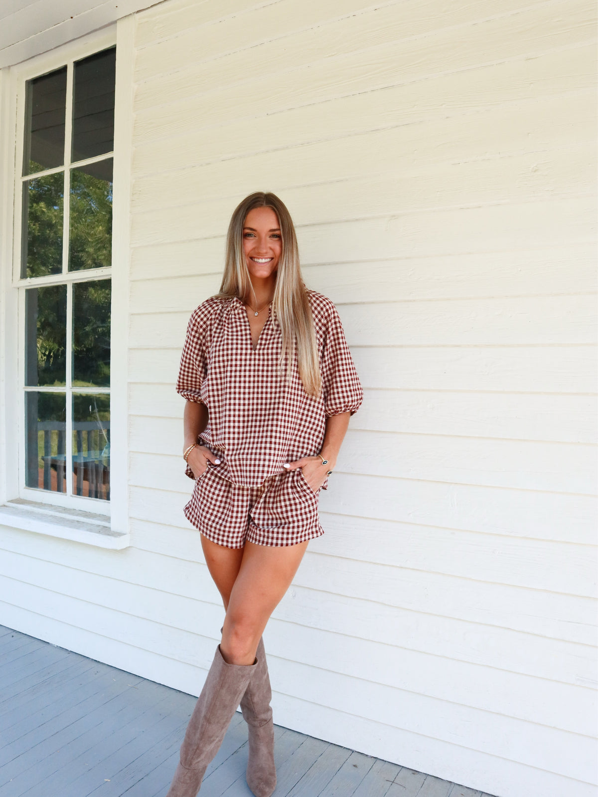 Applewood Gingham Top