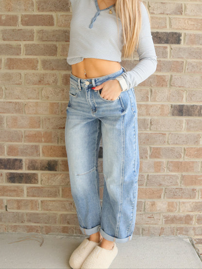 Risen Barrel Jeans